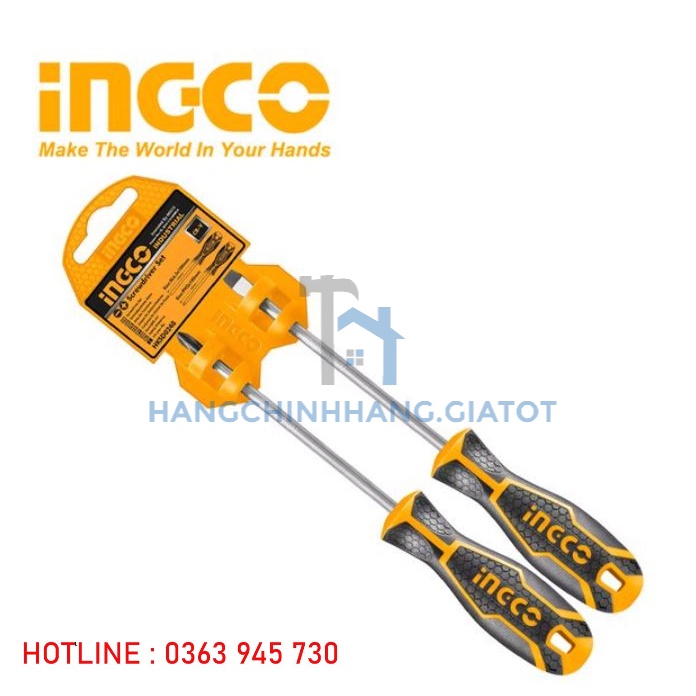 ĐỒ NGHỀ INGCO Bộ 2 tua vít HKSD0248