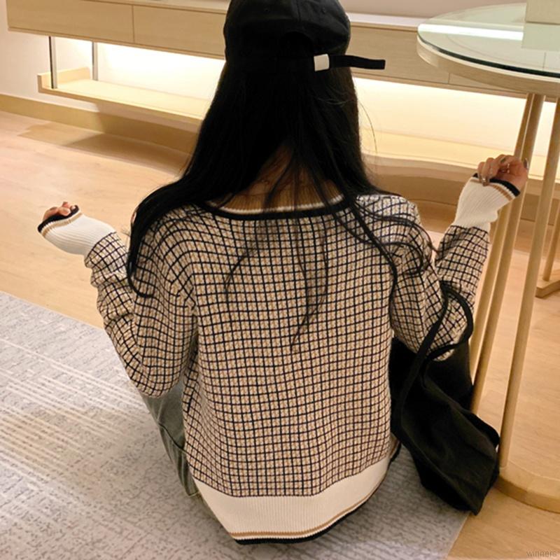 Áo Khoác Len Dệt Kim Dài Tay Dáng Rộng Thời Trang Dành Cho Nữ | BigBuy360 - bigbuy360.vn