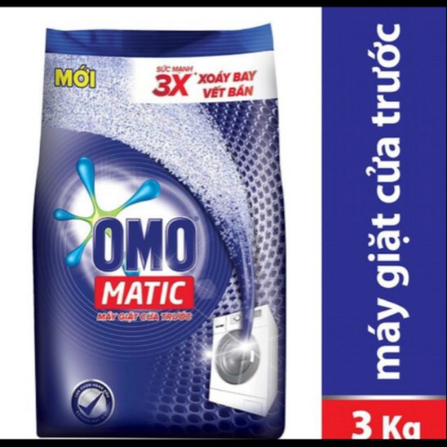 Bột giặt máy Omo Matic Cửa Trước 3kg