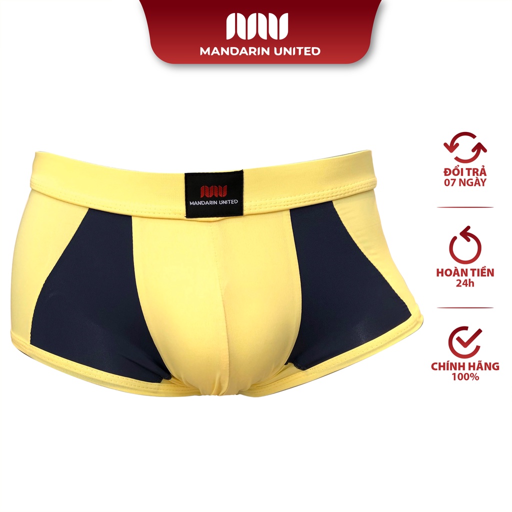 Quần lót nam MANDARIN UNITED sịp đùi trơn vải thun lạnh co giãn đa chiều - 02221