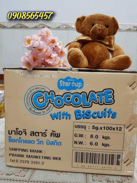 BÁNH QUY CHOCOLATE STAR CUP MAO JI THÁI LAN 500G | BigBuy360 - bigbuy360.vn