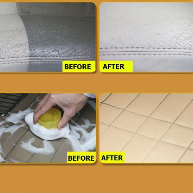 Chai ghẹ Vệ Sinh Nội Thất Ô Tô, Dung Dịch khiến cho Sạch Ghế Da, SOFA, Nhựa Nhám - HAOSHUN FOAM CLEAN