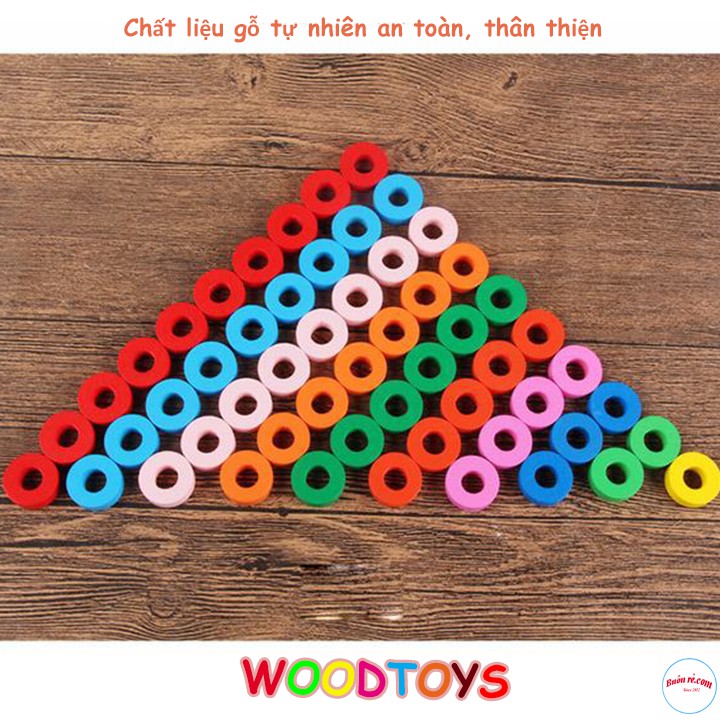 Bộ Đồ Chơi Học Đếm Bậc Thang Bảng Gỗ WOODTOYS Ngộ Nghĩnh 00128