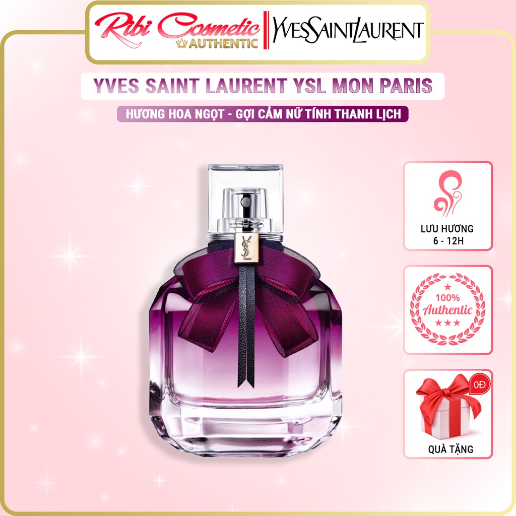 Nước hoa nữ cao cấp YSL Mon Paris EDP - lưu hương lâu 6 - 8 giờ . Nước hoa chính hãng 100% . Ribi cosmetics .