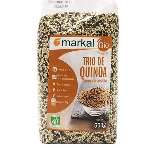 Hạt diêm mạch hữu cơ hỗn hợp (đen-trắng-đỏ) 500g - Quinoa Real