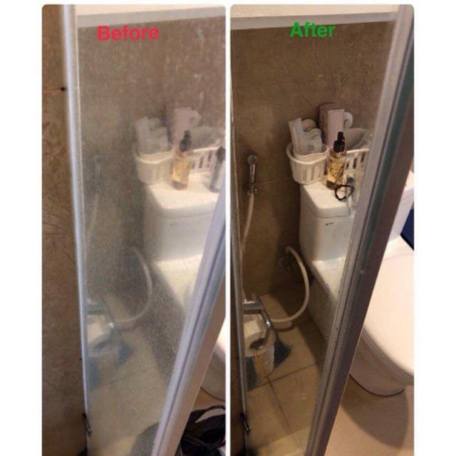 Nước tẩy cặn canxi vách kính phòng tắm, gương siêu sạch Sabo K không mùi