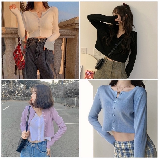 Áo Croptop Dài Tay YAN Cổ Tim hot