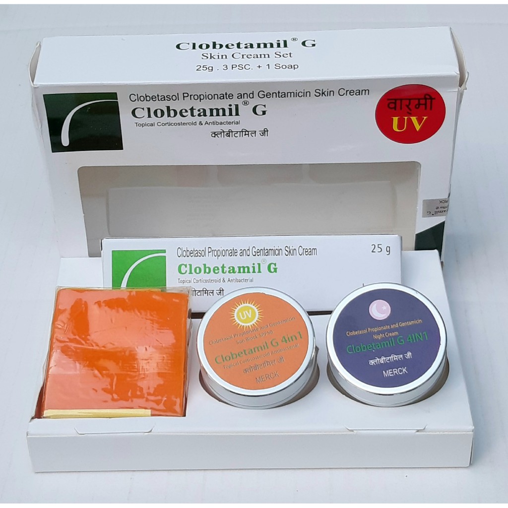 [Giảm thâm Nám] Bộ kem Giảm nám tàn nhang mờ thâm Clobetamil G 4 in 1