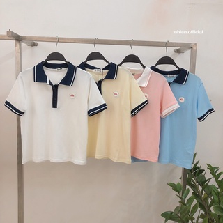 Áo polo nữ thêu - áo phông cổ polo thêu thỏ và cừu nhiennhienvintage BT99- BT98