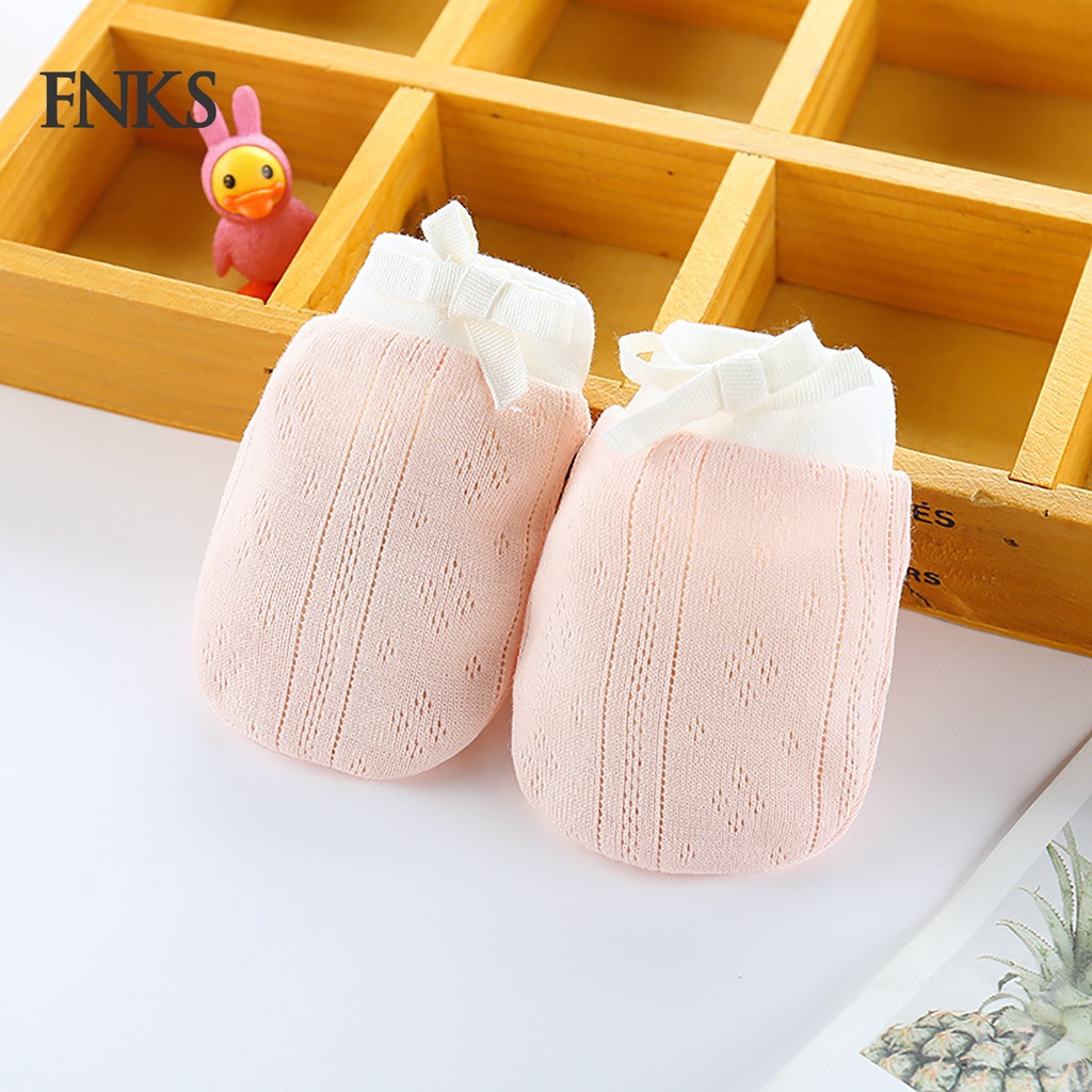 Bao tay lưới bảo vệ mặt chống trầy xước thoáng khí cho bé sơ sinh