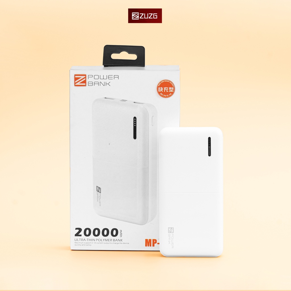 Sạc dự phòng 20000mah chính hãng ZUZG J02