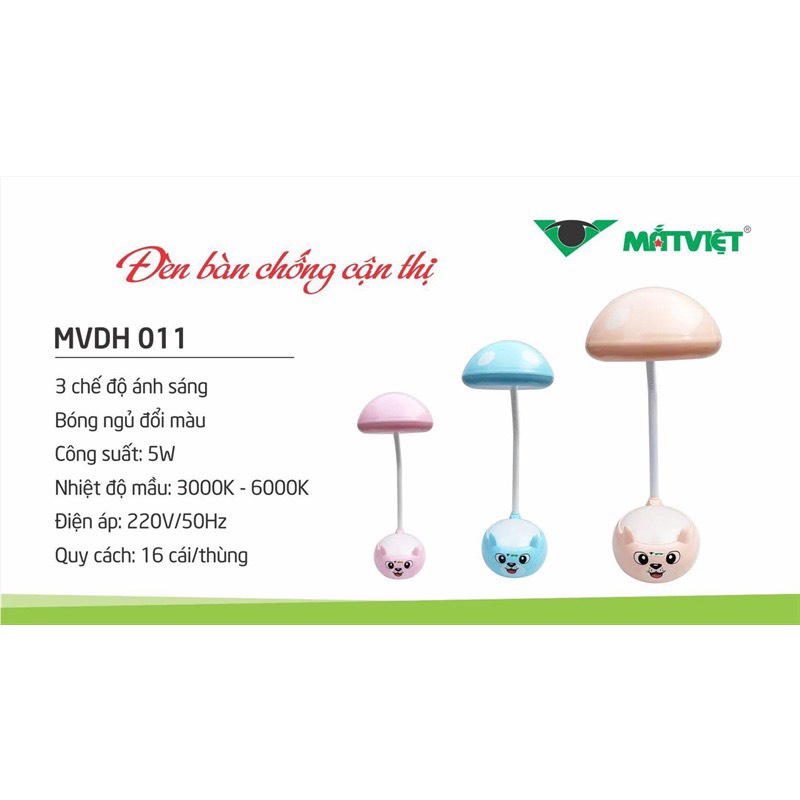 Đèn đọc sách để bàn, chống cận học sinh sinh viên ,bóng led cảm biến Mắt Việt