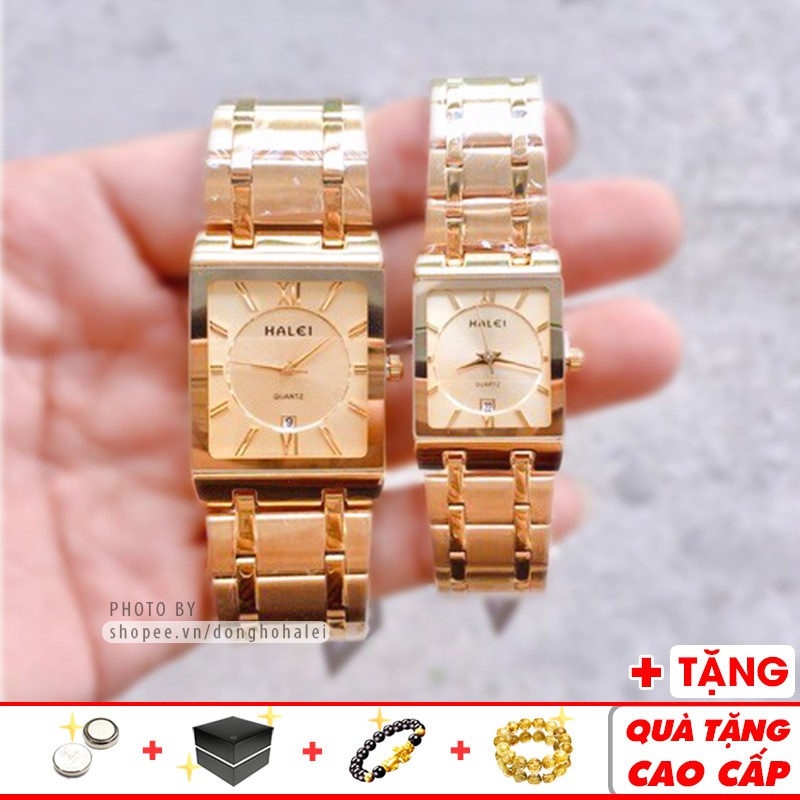 Đồng hồ cặp đôi Halei 6688 chính hãng mặt vuông cao cấp sang trọng - Đồng Hồ Halei | BigBuy360 - bigbuy360.vn