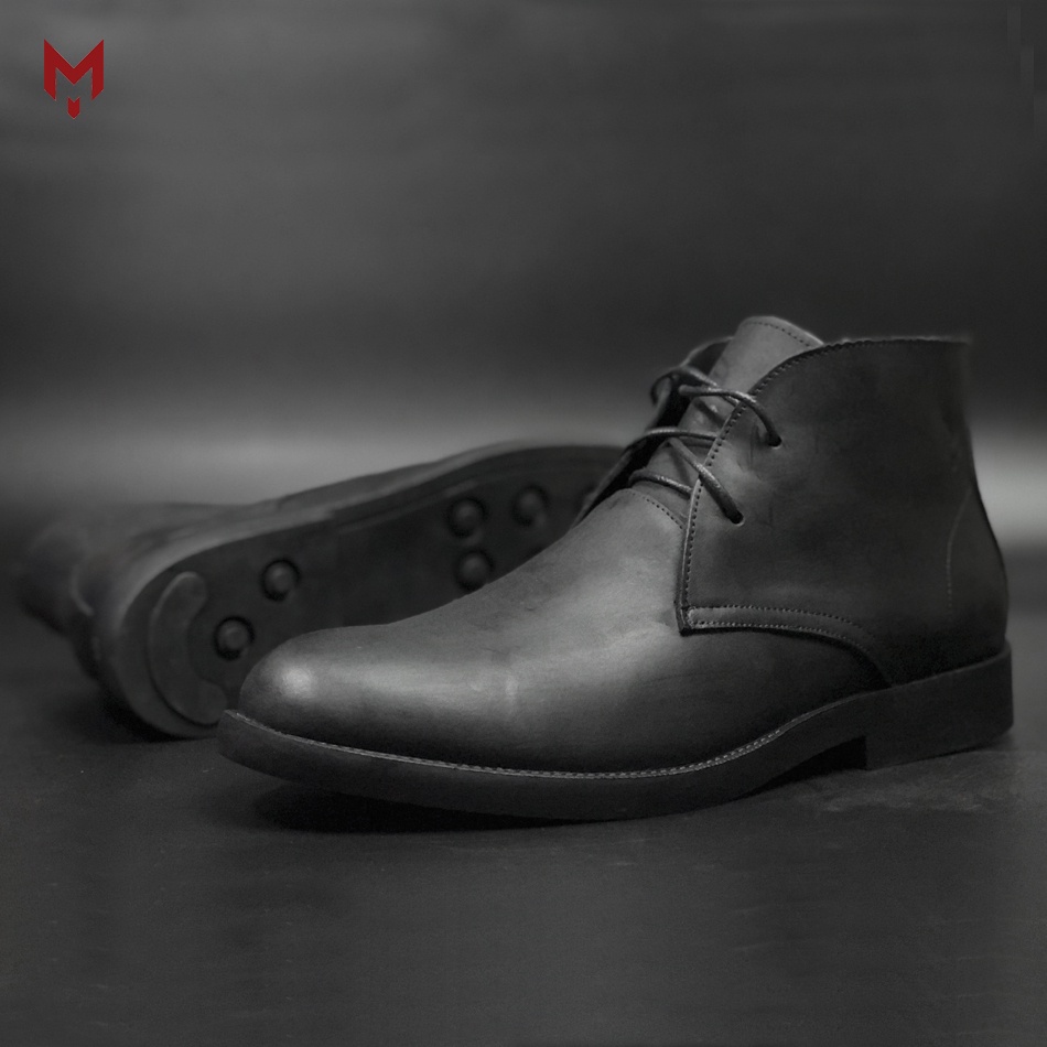 Giày cao cổ nam Chukka Boots Mad Brown da bò sáp ngựa điên cao cấp phong cách bụi bặm | BigBuy360 - bigbuy360.vn