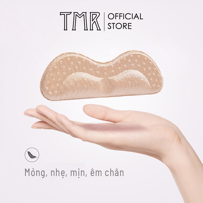 Lót Giày Chống Rớt Gót 4D TMR cao cấp, chống thốn và trầy chân, bảo vệ gót sau, êm ái cho nam và nữ (1 set)