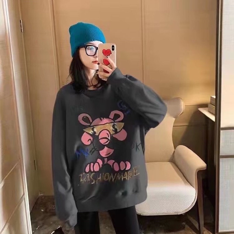 Áo Nỉ Cổ Tròn, Nỉ Da Cá, Hổ Hồng Alexandre. | BigBuy360 - bigbuy360.vn