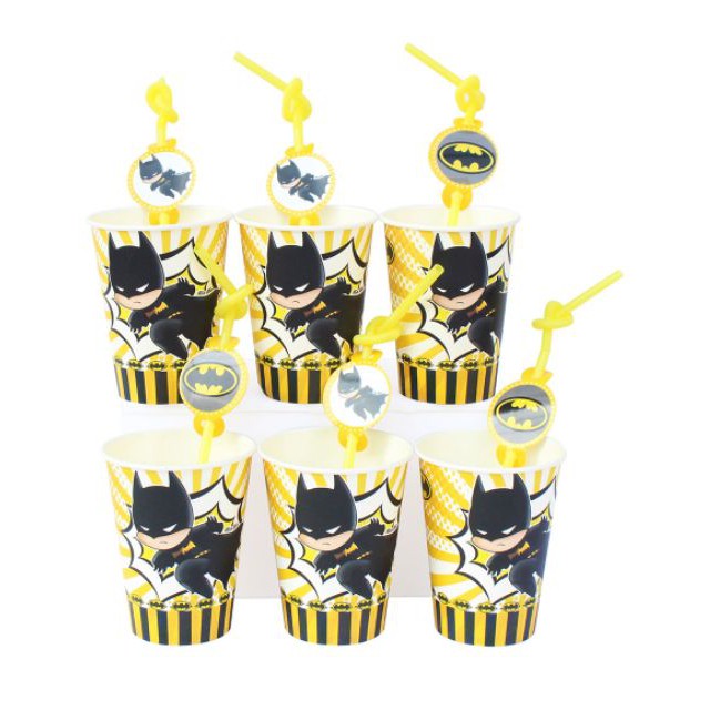 Ly giấy +sinh nhật bé trai-set 6 cái (nhiều mẫu)