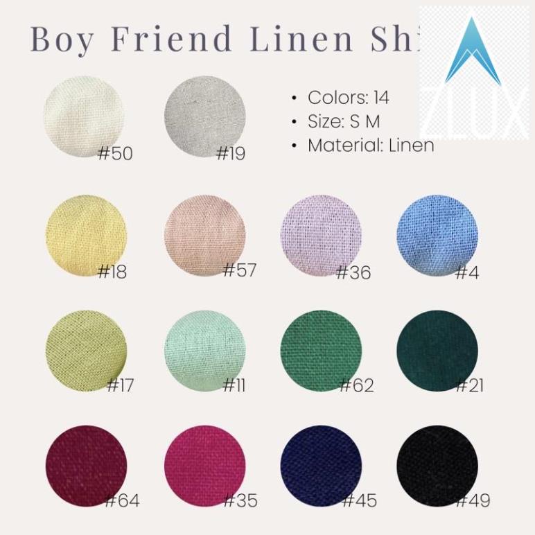 🐨🐖 unleashedvn BOYFRIEND LINEN SHIRT - Áo sơ mi form rộng dáng basic dài tay 12 màu, áo sơ mi linen 🐨🐖