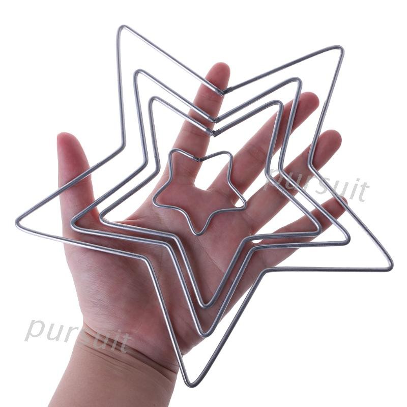 Khuôn hình ngôi sao bằng kim loại làm vòng dreamcatcher DIY