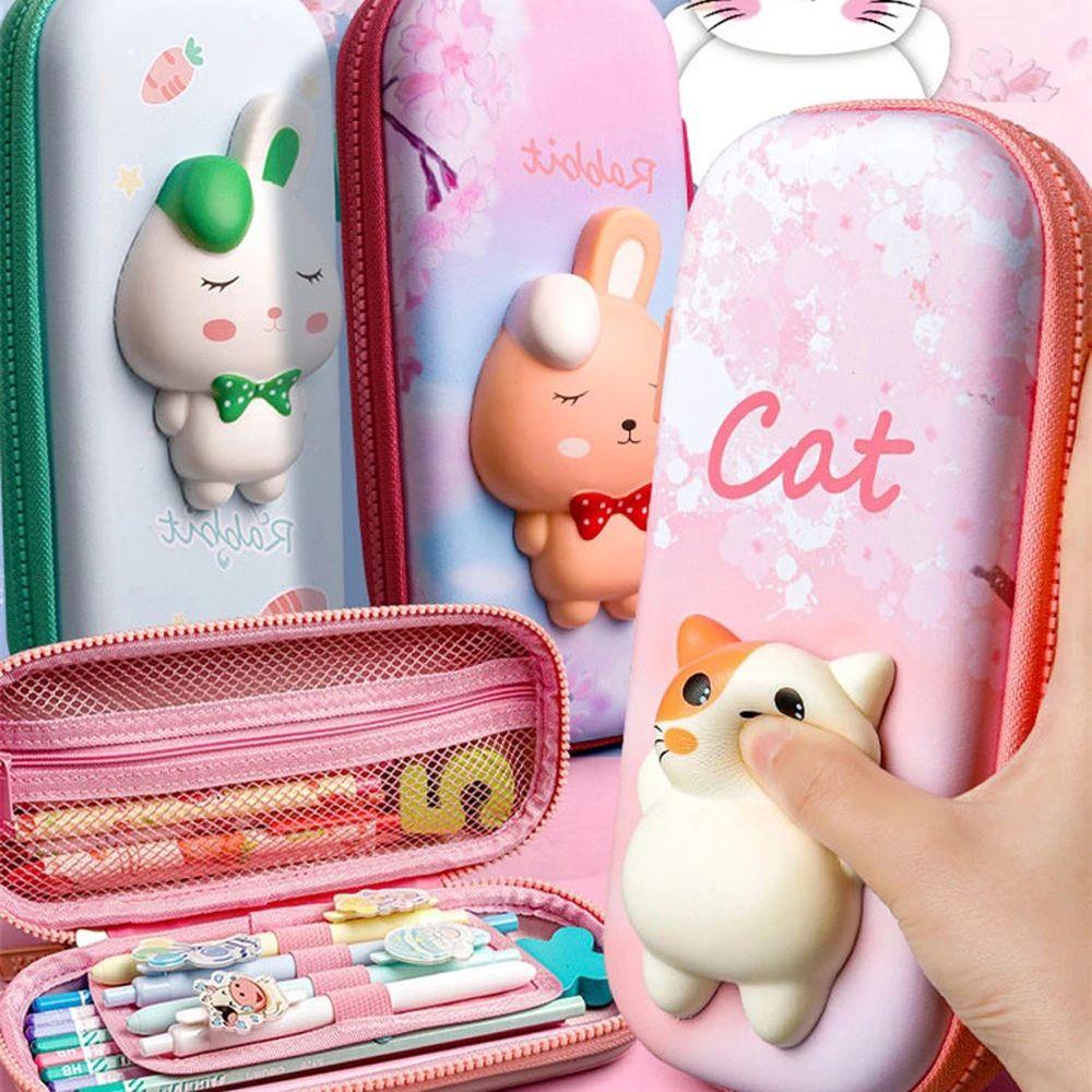 Túi Đựng Bút Họa Tiết Hoạt Hình 3D Dễ Thương Bắt Mắt