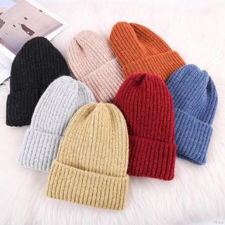 [Lisa]Winter New Fashion Curled Bell-shaped Knit Candy-colored Warm Wool Hat