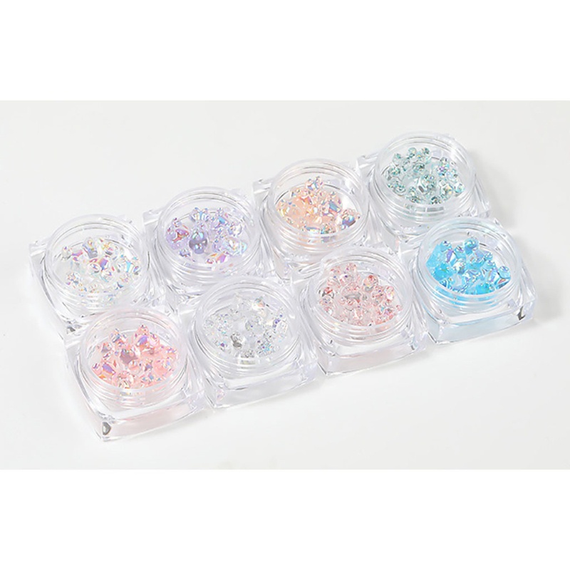[Hàng mới về] Bộ 6 món phụ kiện trang trí móng tay hình gấu 3D dễ thương bằng resin 3 kích cỡ DIY