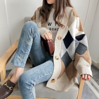 Áo sweater dáng rộng thời trang mùa thu phong cách hàn quốc mặc thường ngày cho nữ