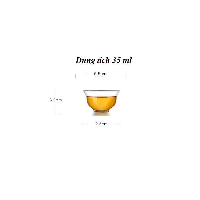 Chén Thủy Tinh Uống Trà dung tích 35 ml | BigBuy360 - bigbuy360.vn