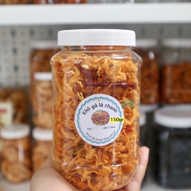 150gr khô gà lá chanh đóng hộp