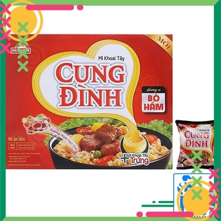 Mì Khoai Tây Cung Đình Hương Vị Bò Hầm, Sườn Heo, Gà, Chua Cay, Thùng 30 Gói x 80g
