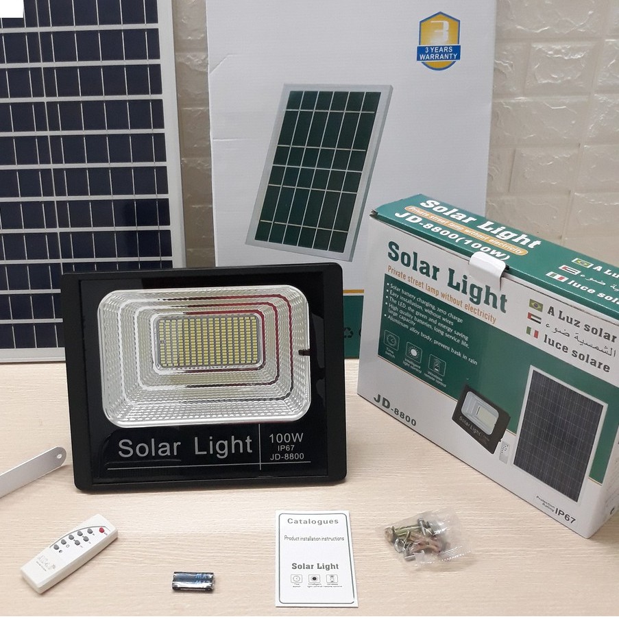 (GIÁ HỦY DIỆT) ĐÈN LED NĂNG LƯỢNG MẶT TRỜI SOLAR LIGHT 100W