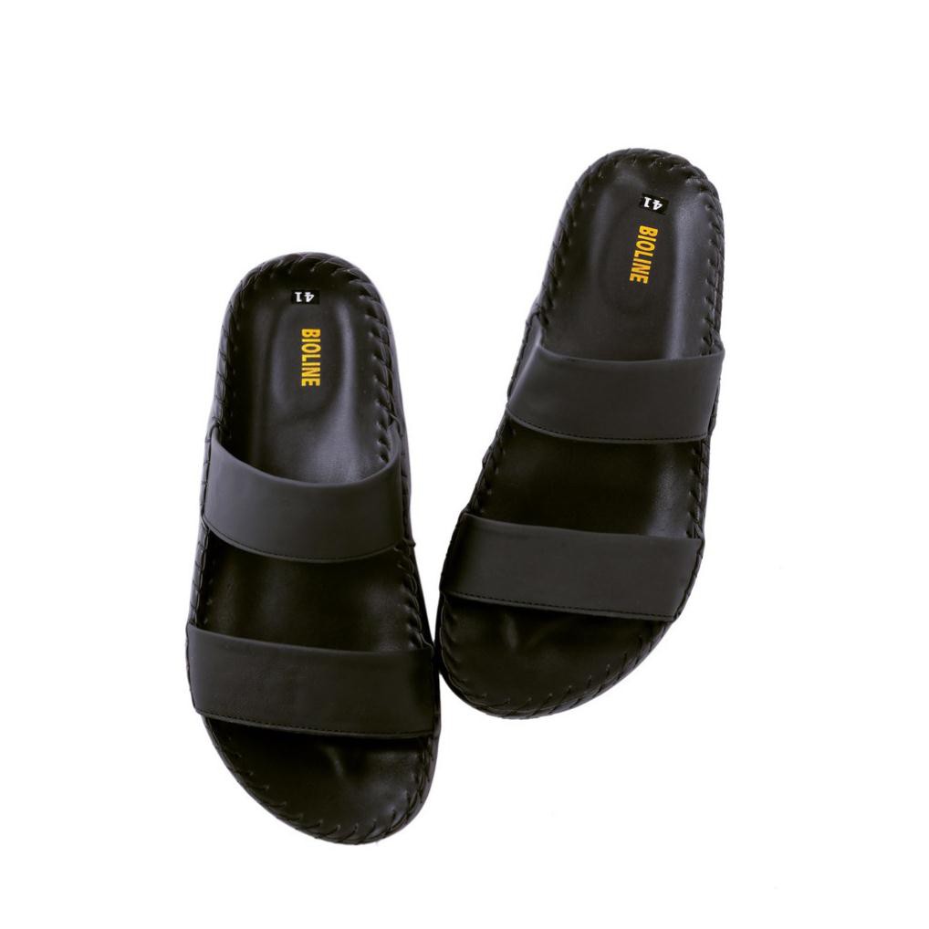 D18 Khâu tay -Dép Sandal da bò quai chéo – BIOLINE Store