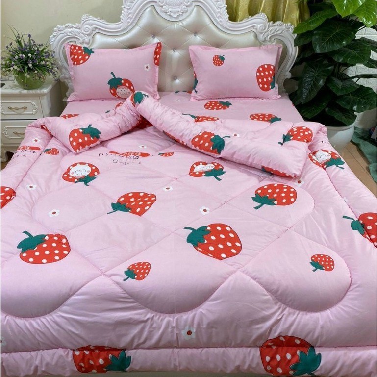 SIÊU PHẨM CHĂN PHAO SIÊU NHẸ MẪU DÂU HỒNG- SIÊU DỄ THƯƠNG- ĐỦ MẪU LỰA CHỌN
