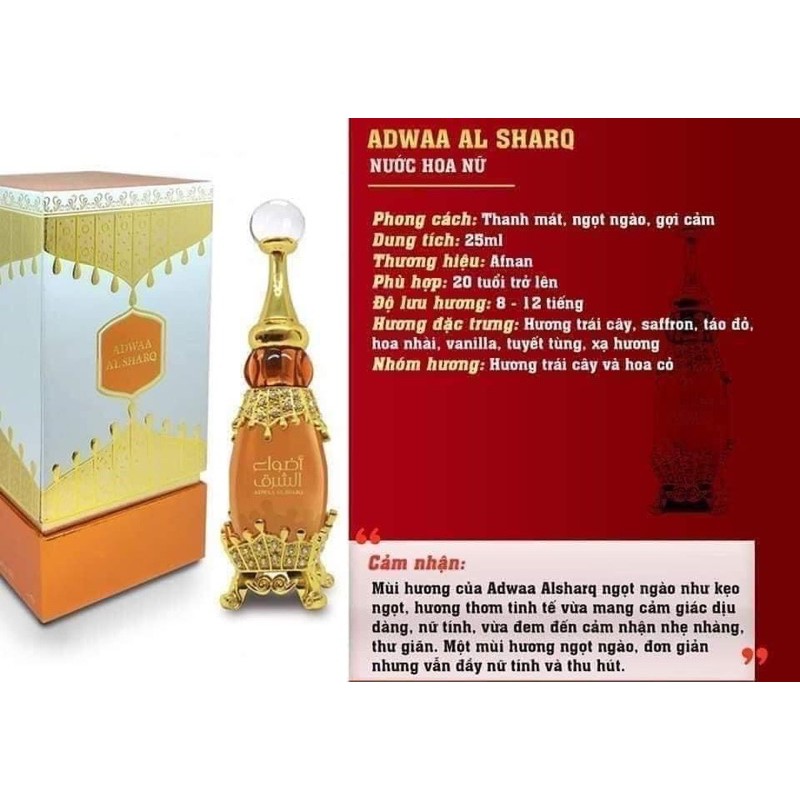 tinh dầu nước hoa Al Sharq