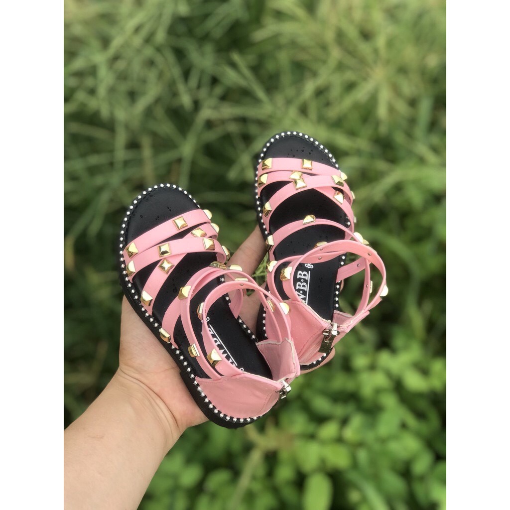 Sandal cổ cao hình đinh cho bé gái mã mới 811