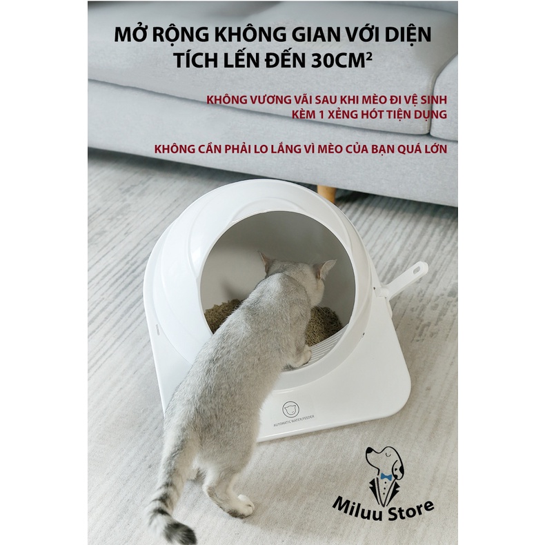 [Mã PET50K giảm Giảm 10% - Tối đa 50K đơn từ 250K] Bồn vệ sinh chó mèo, bồn vệ sinh hình cầu dành cho thú cưng