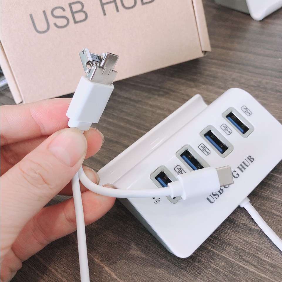 Bộ Chia 4 Cổng USB OTG HUB Micro/Type-C OTG Connectors PC Durable chơi game moblie Roblox Minecraft