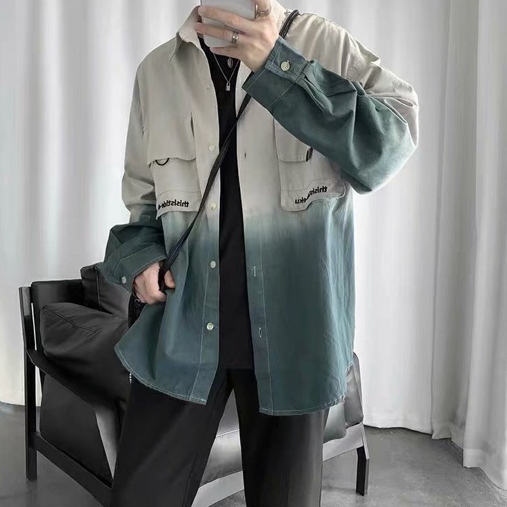 Áo Sơ Mi Dài Tay Với 2 Màu Cá Tính Theo Phong Cách Hàn Quốc / Size M-2XL | BigBuy360 - bigbuy360.vn