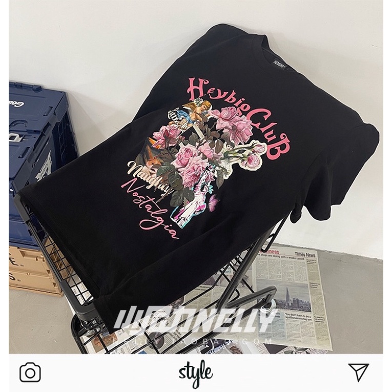 Áo phông nelly heybig sale (có sẵn) hoa hồng tự do 19