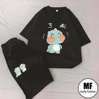 Đồ bộ hoạt hình❤️Bộ mặc nhà form rộng Unisex KLONG SUY NGHĨ Freesize dành cho nam nữ Molly