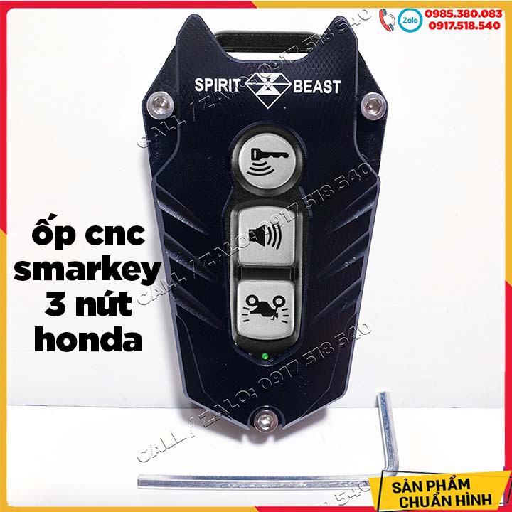 Ốp chìa khoá CNC smart key loại 3 nút  V2 xe honda SH, SH mode, PCX (giá 1 chiếc) MẪU V2