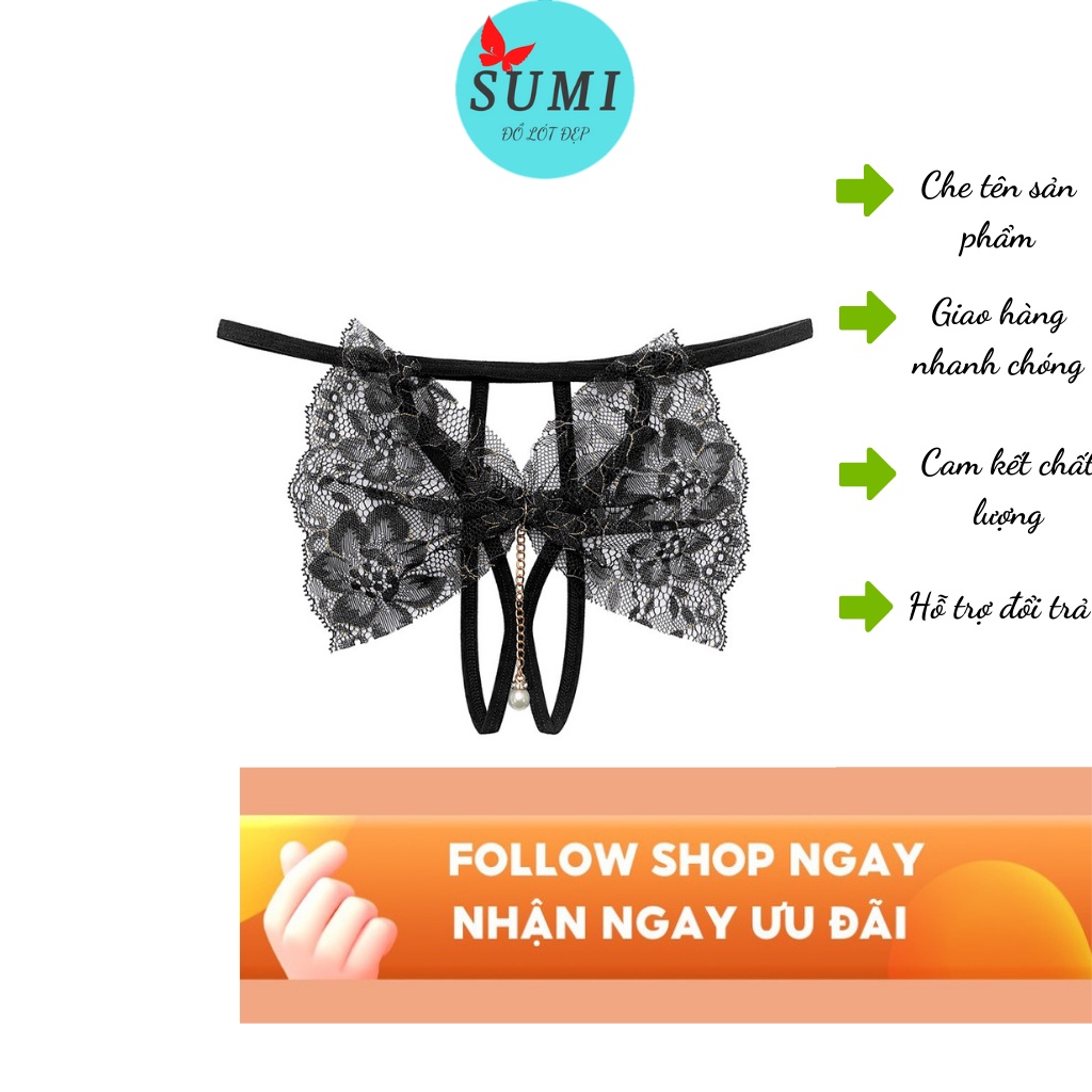 Quần xì lọt khe, quần lót lọt khe mẫu ren nơ SUMI 220402 | BigBuy360 - bigbuy360.vn