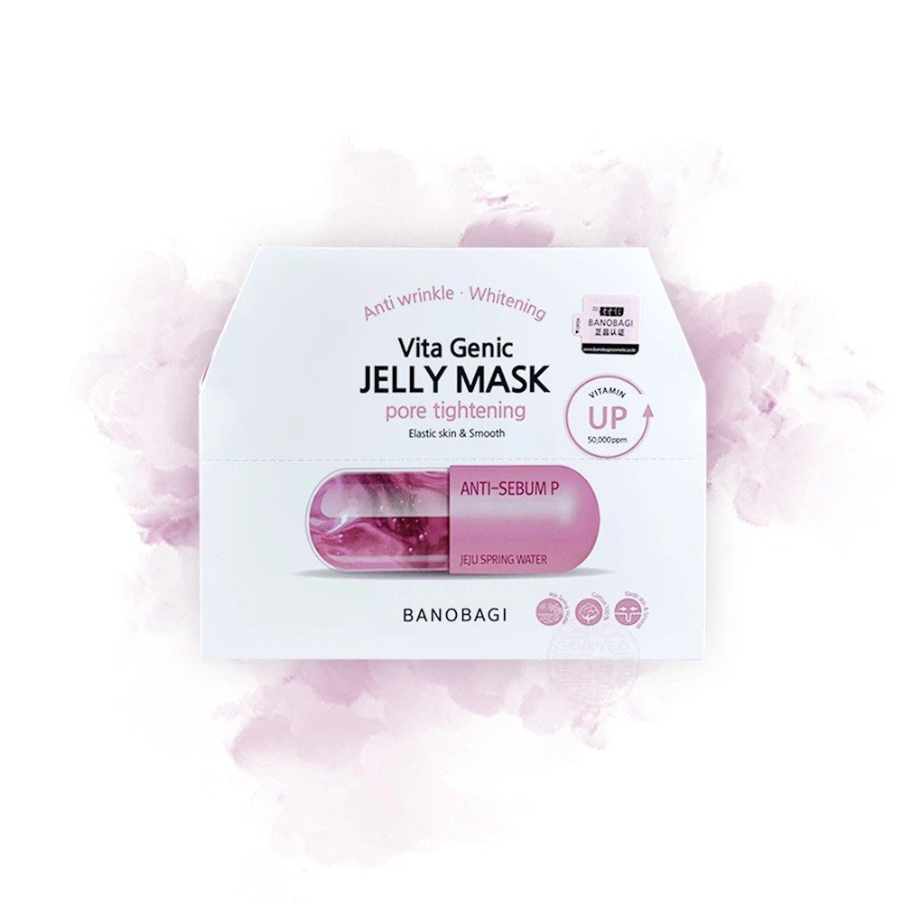 Combo 10 Mặt Nạ Dưỡng Da,Se khít lỗ chân lông Banobagi Vita Jelly Mask Pore Tightening (30ml x 10) - [BANOBAGI HỒNG]