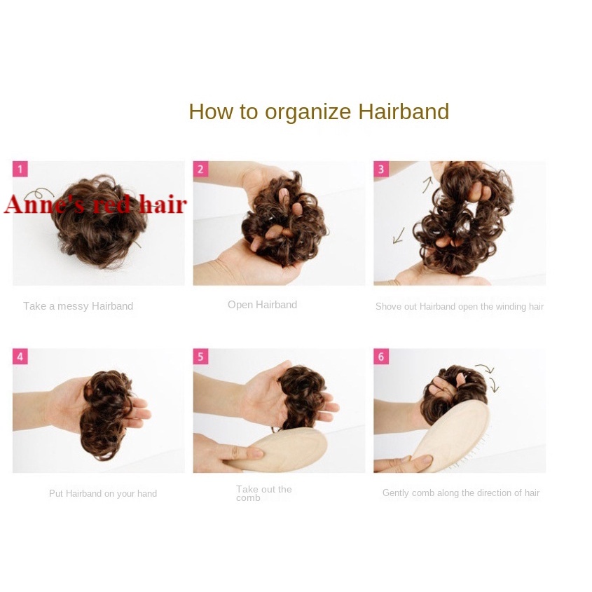 Búi tóc giả cuộn tròn có khóa cài tiện dụng cho nữ