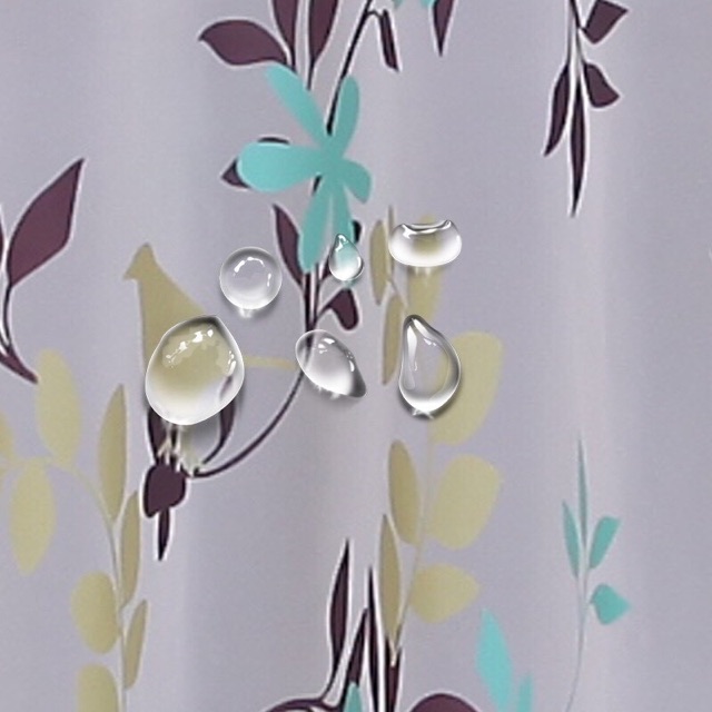 Rèm Phòng Tắm / Rèm cửa sổ hoạ tiết Hoa Đậm Màu 180x180 Loại 1