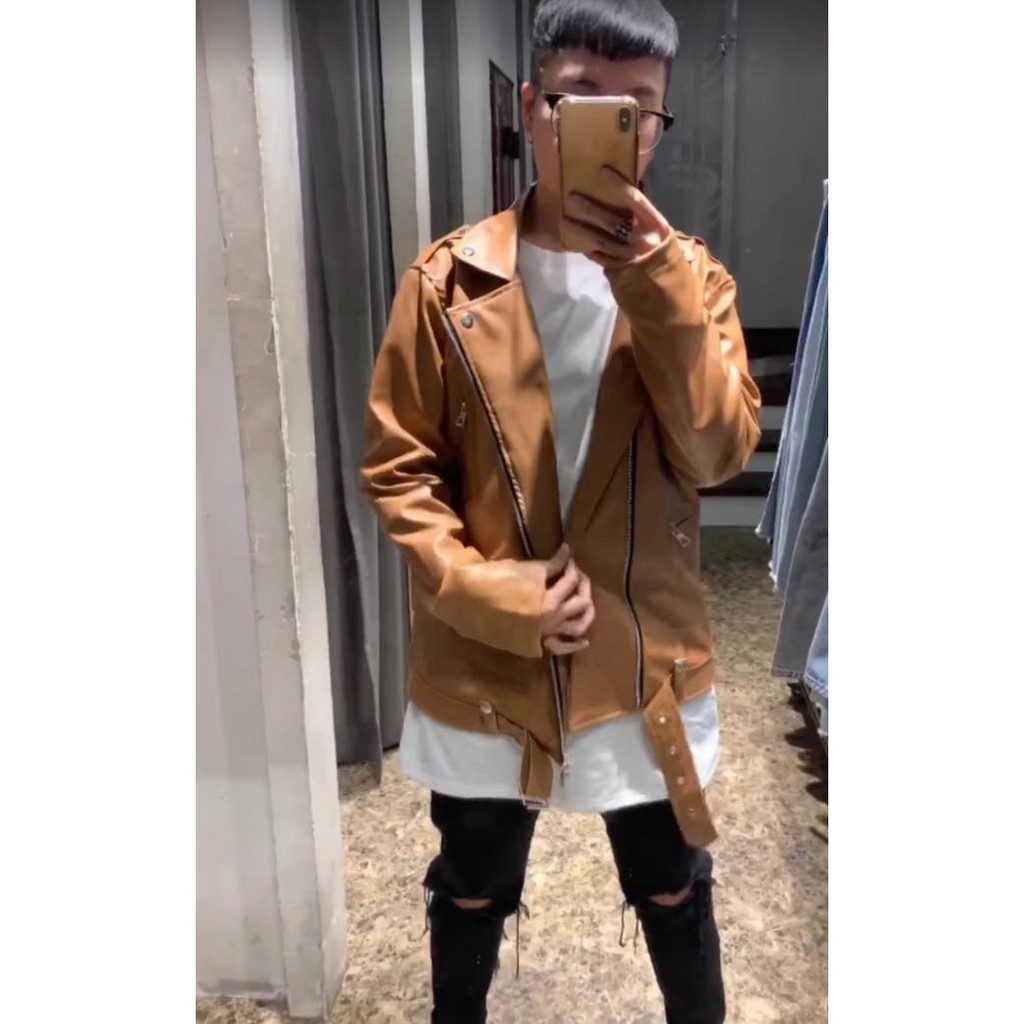 😈Được Kiểm Hàng Trước💖     NỈ DA CÁ Áo  da cao cấp Biker 😈HÀNG SIÊU CẤP😈