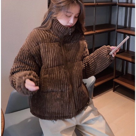 Áo phao nhung tăm phong cách Hàn Quốc siêu ấm 2021, Áo khoác nữ | BigBuy360 - bigbuy360.vn