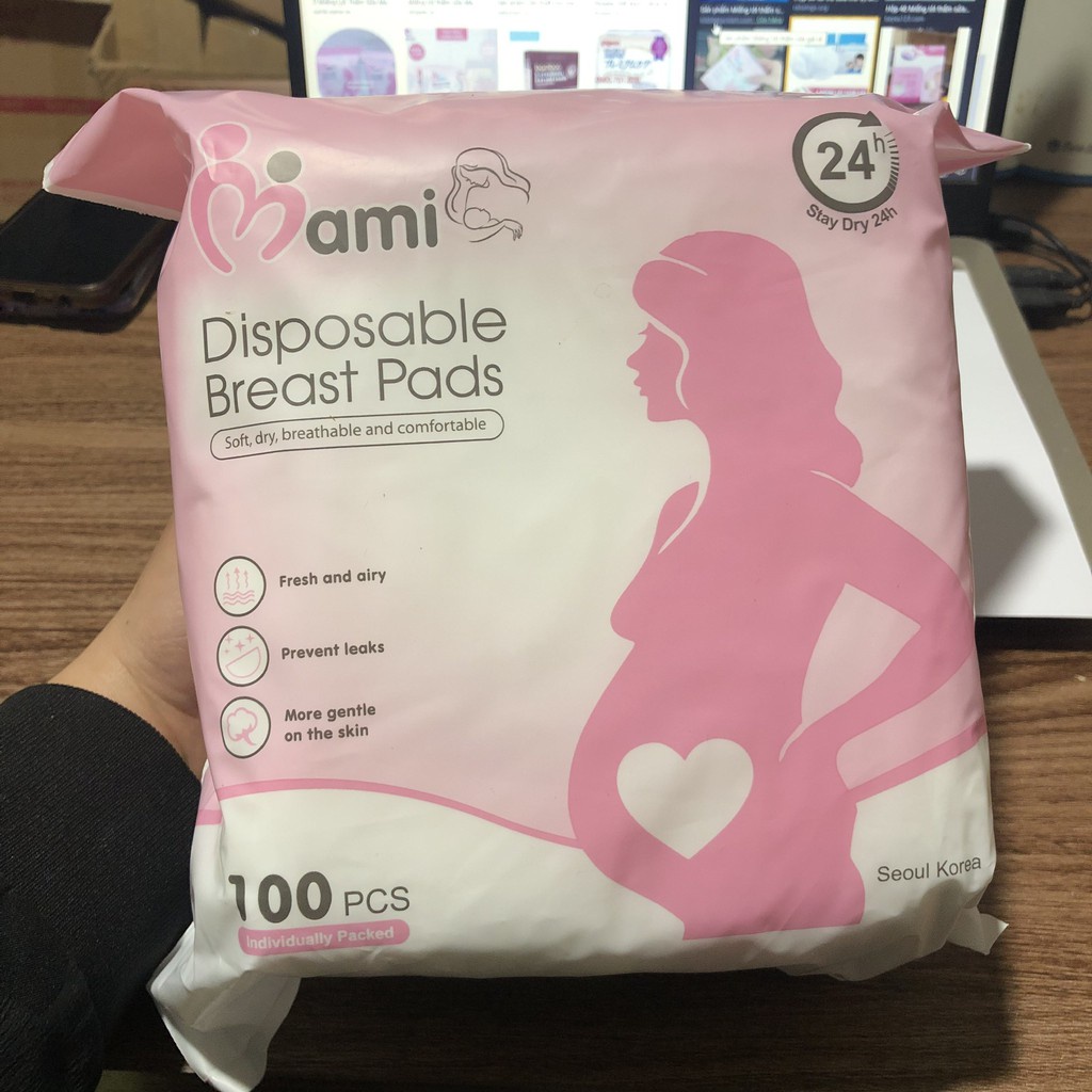 Thấm sữa Mami Care Hàn Quốc siêu thấm hút túi 30, 100 miếng cao cấp