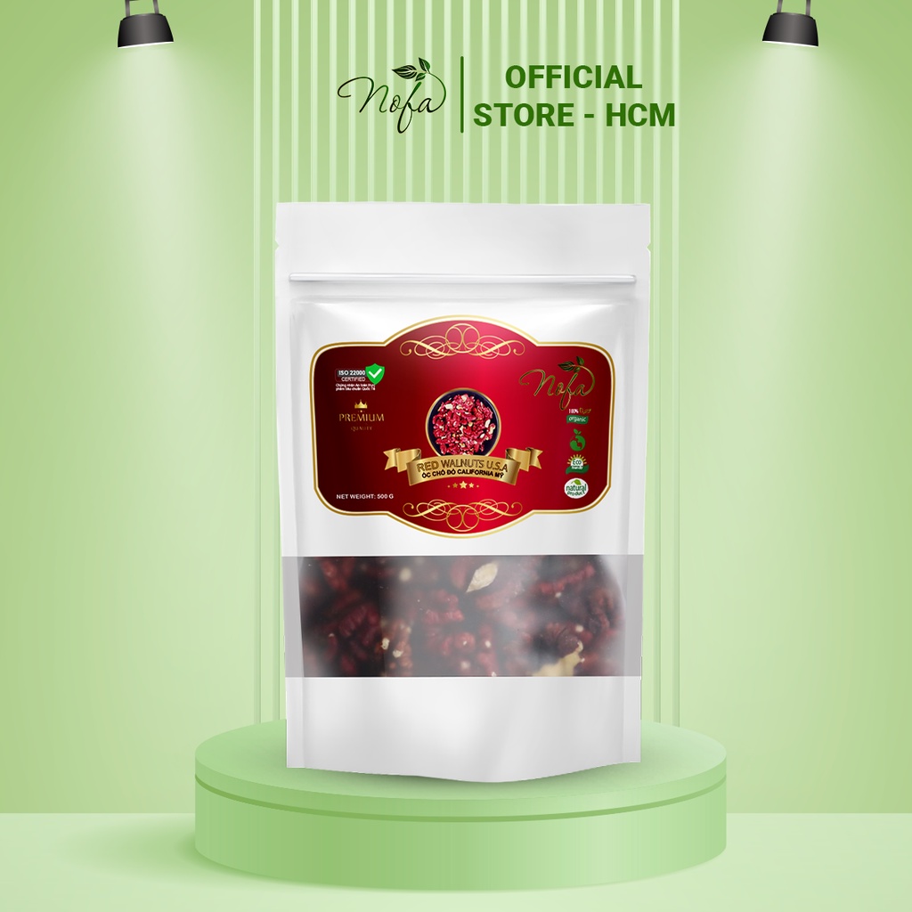 Hạt Óc Chó Đỏ Mỹ Nofa Túi Và Hũ 500g Sấy Nguyên Vị Thượng Hạng, Tốt Cho Bà Bầu, Trẻ Nhỏ, Dinh Dưỡng Cao, 100% Hữu Cơ