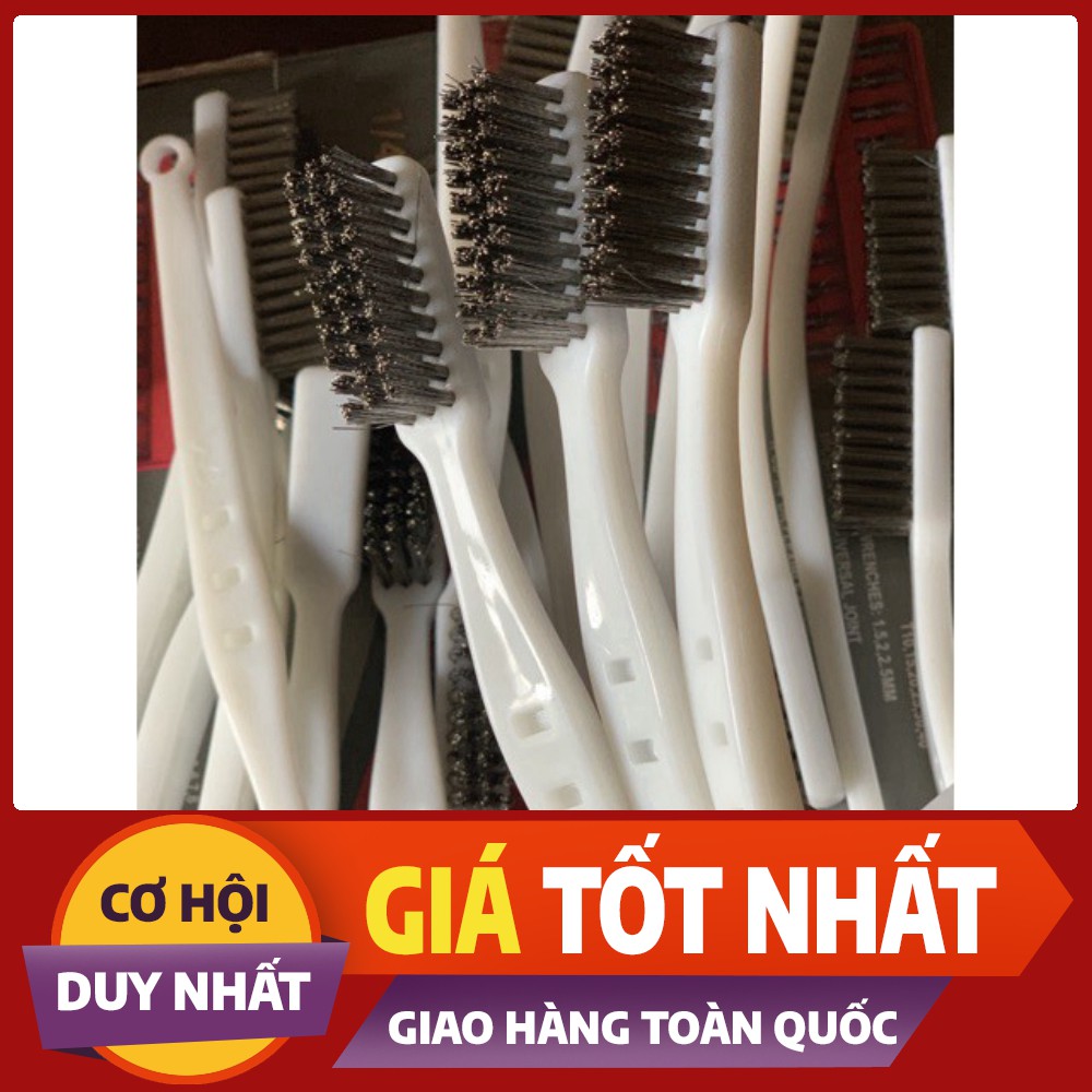 [ FREE SHIP]  COMBO.Bàn Chải Cọ Đầu Bò Lốc Máy Sợi Hợp Kim Trắng Cực Kỳ Hiệu Quả